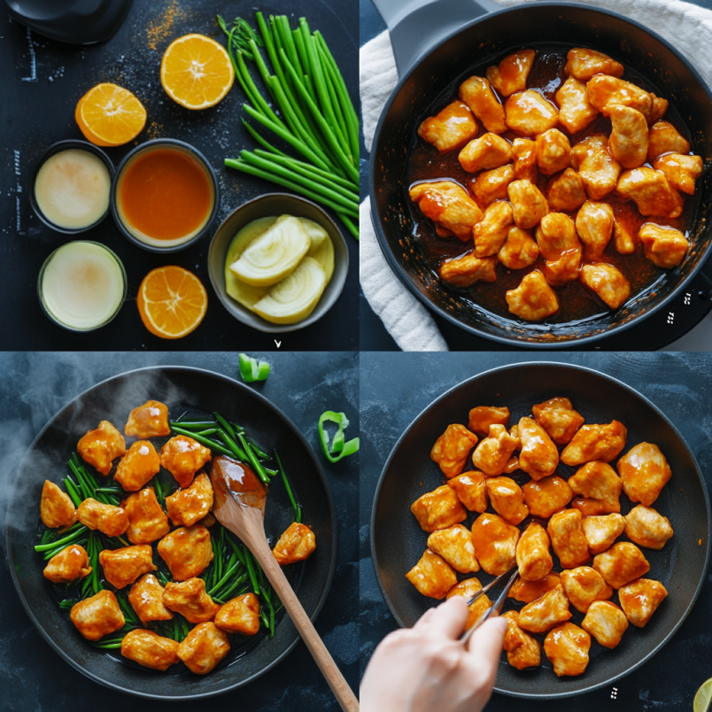 chicken orange keto Fresh ingredients for chicken orange keto, presented on a kitchen countertop.