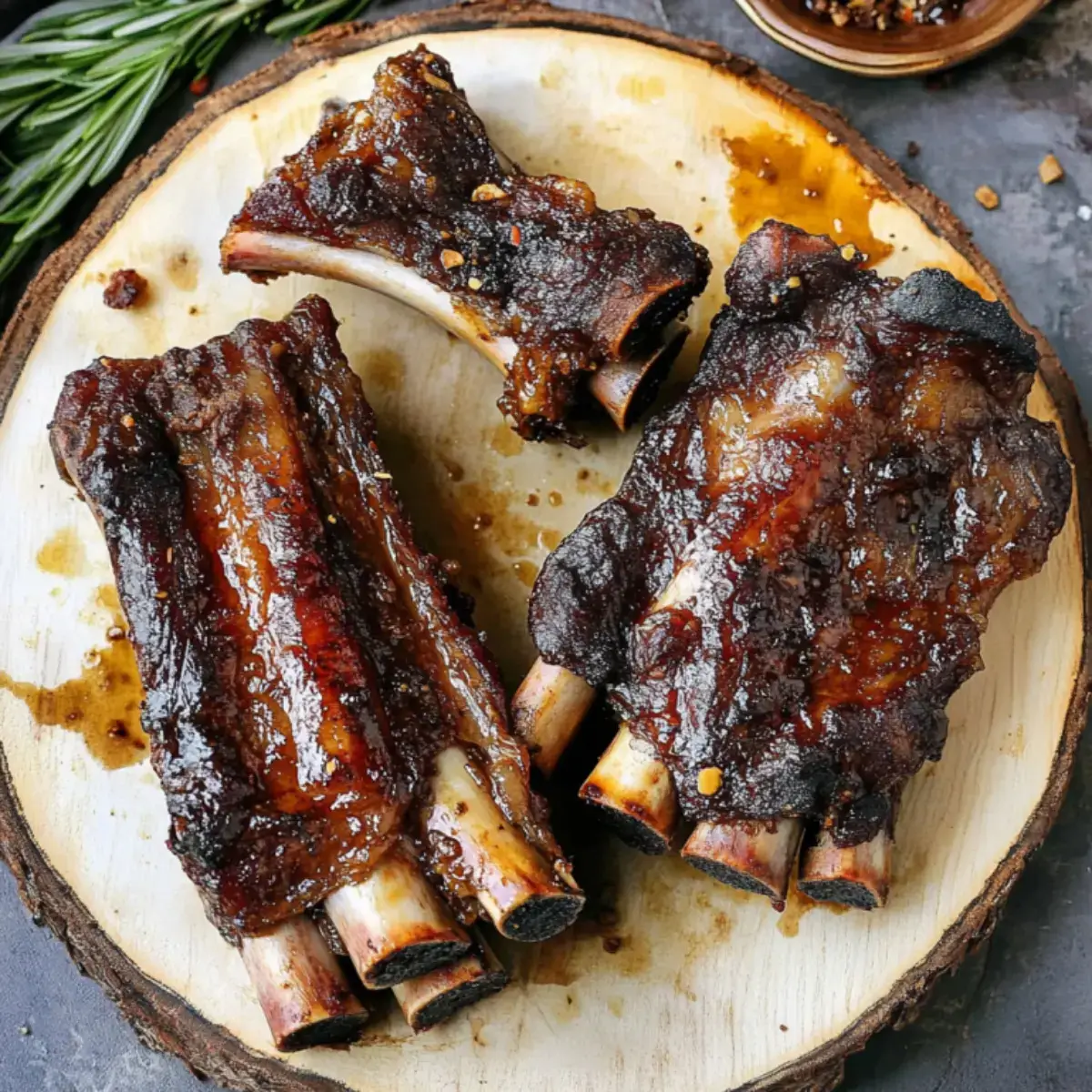 Juicy keto beef back ribs cooked to perfection with a crispy outer layer and tender, flavorful meat.