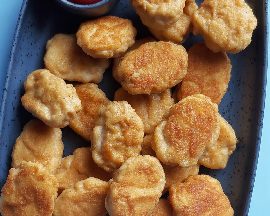 Crispy keto chicken nuggets made with chicken, cheese, and almond flour, low-carb and gluten-free.