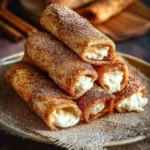 Delicious keto cinnamon cream cheese roll-ups on a plate